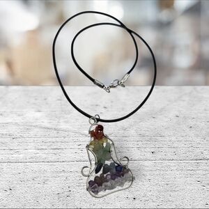Handmade Silver Chakra Pendant Necklace